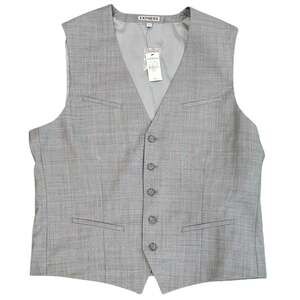 Men’s Express Slim Light Gray Washable Modern Tech Suit Vest